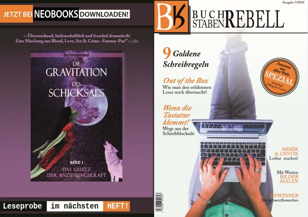 Backcover, Frontcover des Buchstabenrebell-Magazins